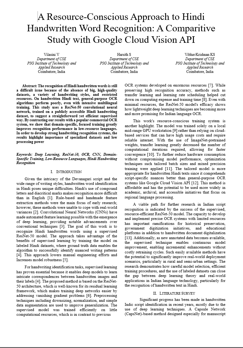 Hindi Handwriting ICNGCS 2025